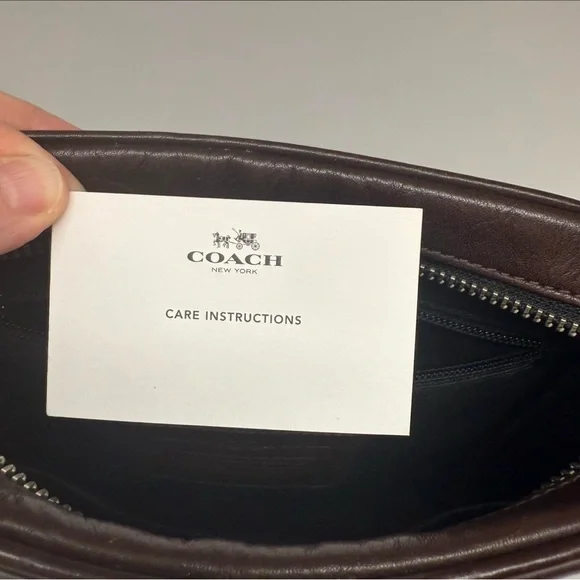 Coach Rich Brown Leather Messenger Bag - Picture 8 of 8